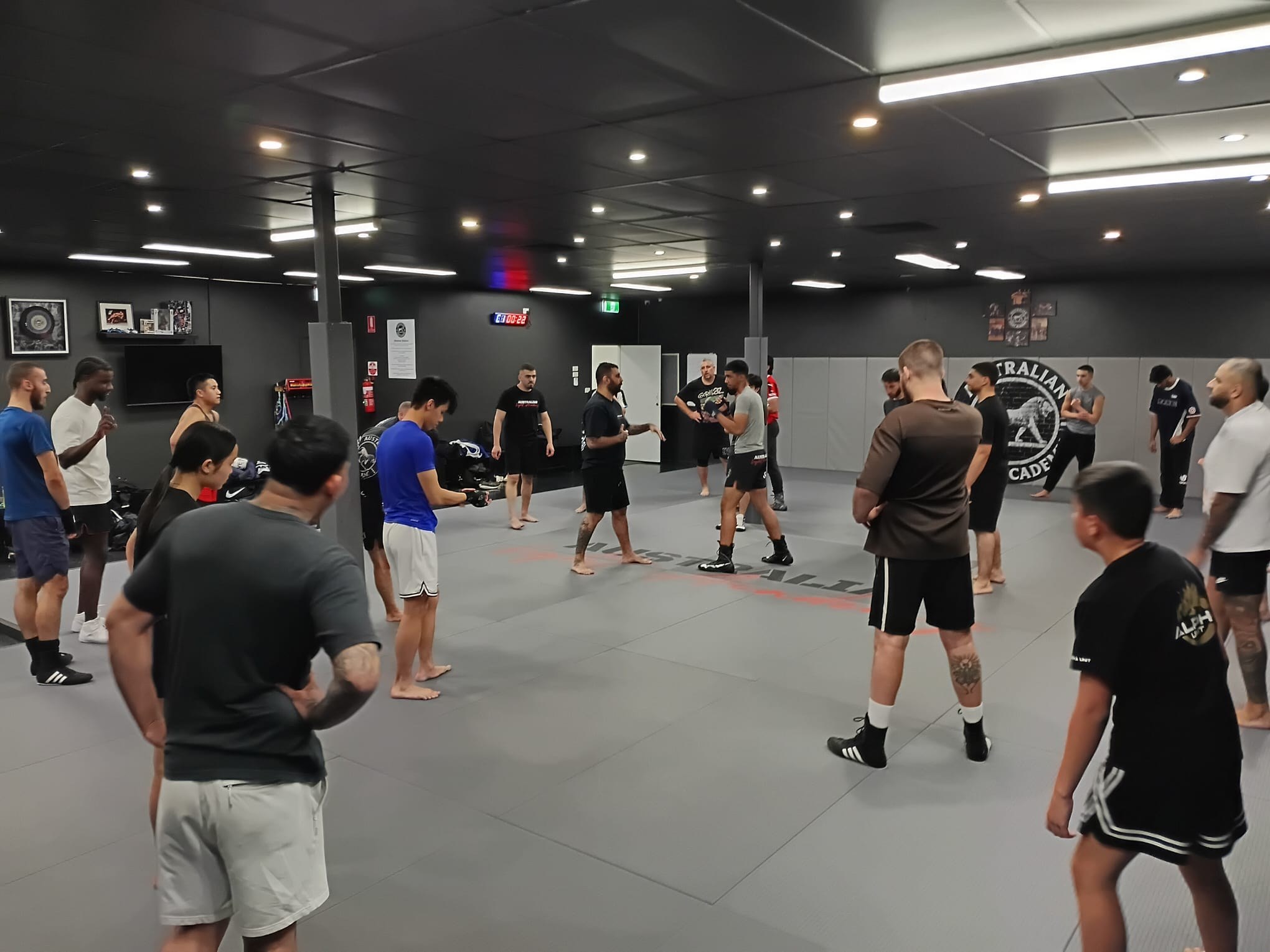 Boxing pad work class at Australian Fight Academy in Liverpool NSW